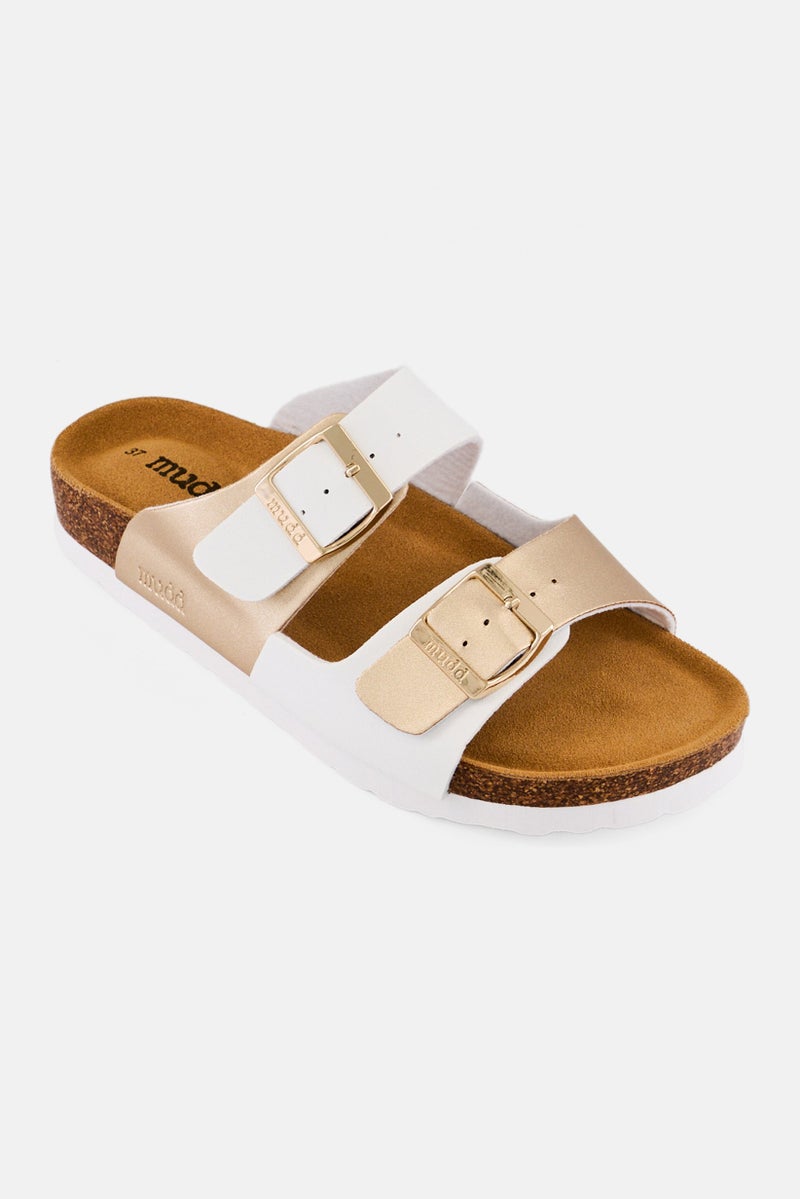 Mudd صنادل نسائية قابلة للتعديل بحزامين من الفلين، متعددة الألوان - Image 1